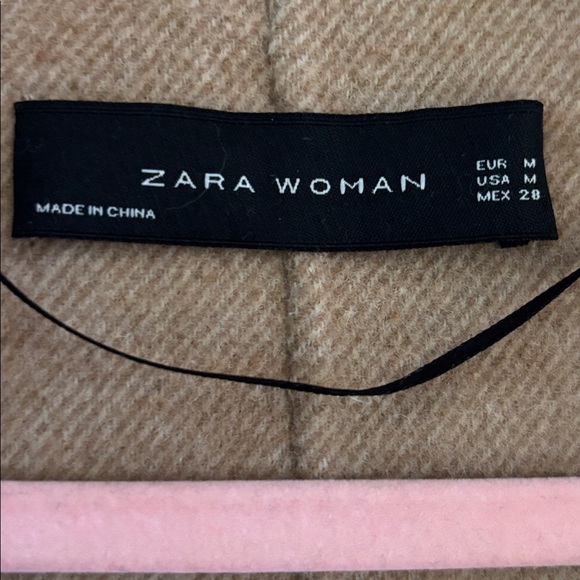 Zara camel double faced wool vest coat - Picture 4 of 7